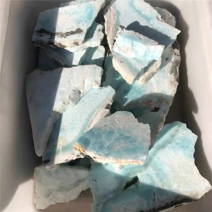 ラリマースラブ原石天然ブルー静脈クリスタルストーン半貴石装飾用  