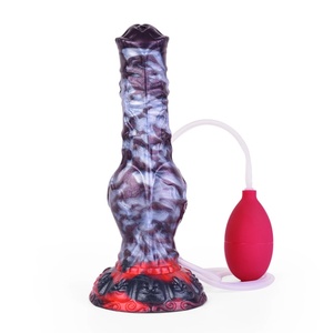 Silicone Dog Knot Squirting <b>Dildo</b> Ejaculation Large Penis With Sucker Fantasy Anal Plug Female Sex Toys for Women - Product Image 4
