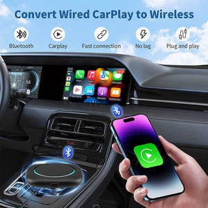 OEM รถอัตโนมัติ Ai กล่องไร้สาย 8 + 128Gb ไฟ LED ที่กําหนดเองอะแดปเตอร์ Carplay Dongle สําหรับ Android <span class=keywords><strong>Iphone</strong></span> Apple - Product Image 2