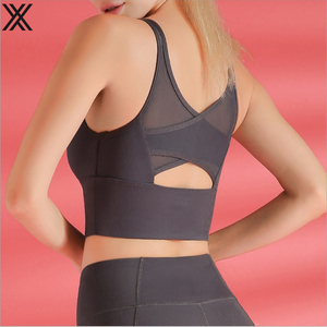 Good quality sexy back women fashion sports fitness yoga bra fitness mesh fabric fit comfortably into <span class=keywords><strong>the</strong></span> body - Product Image 5