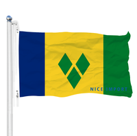 Drapeau de Trinité-et-Tobago pour équipe sportive 3x5, bannière décorative murale intérieure, compatible avec les mât de drapeau pour l'extérieur de la maison