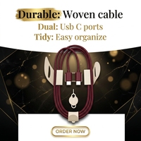 Câble de charge rapide 60W PD USB-C en nylon tressé 3A de qualité supérieure, directement de l'usine, pour téléphones mobiles