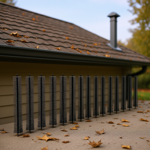 Brosse de nettoyage de gouttière à plat sur le sol, 120 pieds, diamètre 4,33 pouces, pour l'extérieur, le patio, le nettoyage des feuilles et des débris de toit - Product Image 2