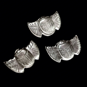 Cristal de Quartz Naturel Scarabée Égyptien 22mm, Pierre Précieuse Sculptée à la Main, Pierre Libre pour la Fabrication de Bijoux, Vente en Gros - Product Image 1