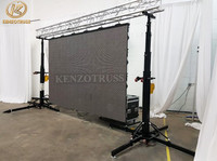 Soporte de Elevación de Truss de Acero Negro para Altavoces de 7 Metros con Manivela