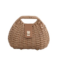 Sac à main en paille tressé fait main, sac de plage d'été, sac à bandoulière moderne et classique pour les vacances, nouveau produit tendance de l'été
