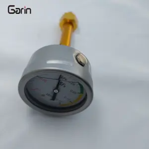 Uzun konektör sıvı dolu vakum basınç göstergesi