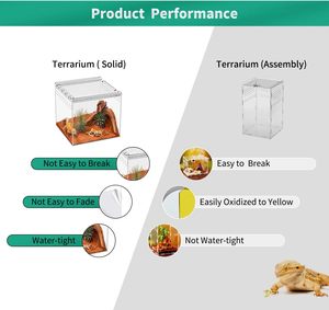 <strong>Wholesale</strong> <strong>Reptile</strong> Terrarium 6.8" X 6.8"x 6" <strong>Reptile</strong> Breeding Box Magnetic Acrylic Enclosure For Tarantula Jumping Spider - Product Image 2