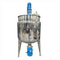Cuve de mélange émulsifiante à chemise en acier inoxydable avec agitateur à griffes pour savon liquide, produits chimiques et cosmétiques, alimentaire, 500L