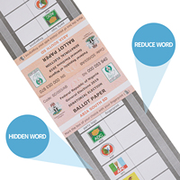 Logo de billet de vote de haute qualité personnalisé d'usine impression de sécurité personnalisée papier de vote anti-contrefaçon
