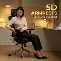 Chaise de bureau ergonomique AOR, pour bureau à domicile, assise confortable, écologique, tissu en maille respirant, vente en gros d'usine