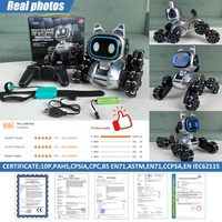 Mini voiture de cascade RC à huit roues Robot chien jouet télécommande intelligente détection de geste Double contrôle câble USB inclus métal