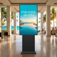 AIYOS Dış Mekan Dijital Tabela Kiosku IP65 Hava Koşullarına Dayanıklı Dokunmatik Ekran İsteğe Bağlı 4K UHD, DOOH Reklamcılığı için Uzaktan CMS ile