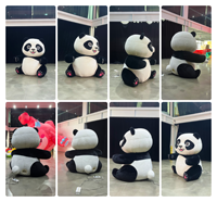Mascotte gonflable personnalisée Panda de 1,5 m de long, modèle animal gonflable réaliste en peluche pour la publicité et la décoration gonflable