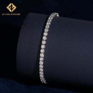 Lab Grown Diamond Tennis <b>Bracelet</b> 3mm White Gold Rhodium Plated Round Brilliant Cut IGI Certified Luxury Wedding Gift Unisex - Product Image 3