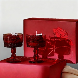 Velas aromáticas de flores para interiores de larga duración para bodas, aromaterapia, vela perfumada de cera de soja - Product Image 2