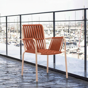 Miglior semplice sedia <span class=keywords><strong>da</strong></span> giardino per il tempo libero moderno all'aperto piccolo tavolo in alluminio caffè ristorante <span class=keywords><strong>poltrona</strong></span> <span class=keywords><strong>da</strong></span> pranzo - Product Image 2