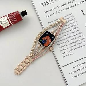 <span class=keywords><strong>Bracelet</strong></span> à <span class=keywords><strong>boucle</strong></span> <span class=keywords><strong>unique</strong></span> tissé créatif en corde de cuir à la mode <span class=keywords><strong>boucle</strong></span> en métal iwatch adaptée à la série <span class=keywords><strong>Apple</strong></span> <span class=keywords><strong>Watch</strong></span> 8 ultra lwatch - Product Image 2