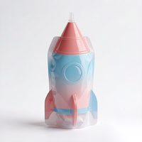 Pochette à bec verseur refermable de 100 ml de qualité alimentaire avec support vertical pour l'emballage de boissons liquides, imprimée en héliogravure, en matériau PET/PE