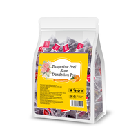 Tisane aux pelures de mandarine séchées, rose et pissenlit pour la purification du foie, le soutien digestif, la détoxification, les soins de la peau et l'effet rafraîchissant