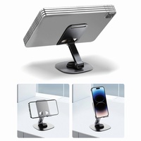 Support de téléphone tout en métal 360° °   Support de bureau rotatif, pliable et réglable pour téléphone, tablette, iPad, usage domestique ou professionnel