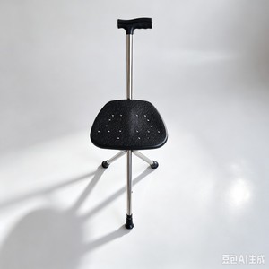 Elderly Walking Stick <b>Stool</b> Aluminum Alloy Steel Non Slip <b>Folding</b> Chair For Senior Support - Product Image 4