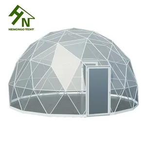 广州 8m 透明花园圆顶帐篷 Geodesic 温室出售