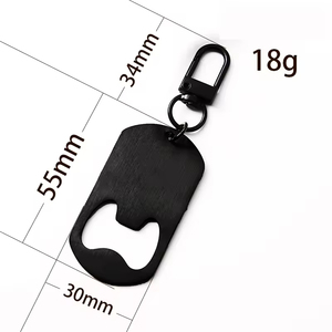 <span class=keywords><strong>Llaveros</strong></span> abridor de botellas de acero inoxidable metálicos al por mayor, personalizables con impresión láser, colgante para el Día del Padre - Product Image 2
