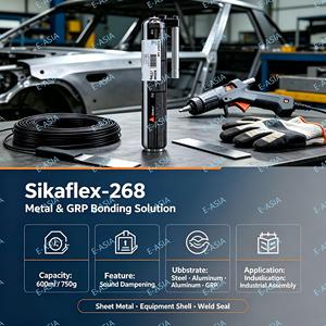 กาวซีล PU สีดำ MKX55 Sikaflex 268 ขนาด 600 มล. แบบซอง สำหรับงานก่อสร้าง ปิดรอยต่อ และยึดติด - Product Image 4
