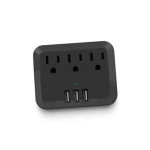 New Product 3 AC and 3 USB Wall Outlet Extender US Standard Multi Plug Outlet Wall Plug Adapter