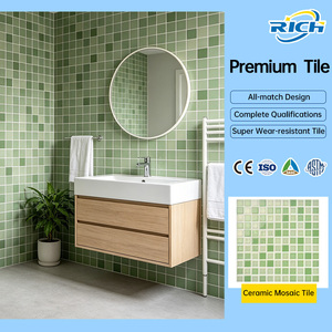 Mosaïque en céramique de haute qualité sur le thème côtier, 6 mm, pour salles de bain de maisons de plage, ambiance sereine et aérée - Product Image 1