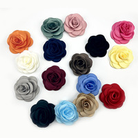 Nouvelles Fleurs en Tissu Brûlé Grande Taille 2024 pour Pinces à Cheveux, Roses en Satin pour Broches, Magnifiques Fleurs de Camélia