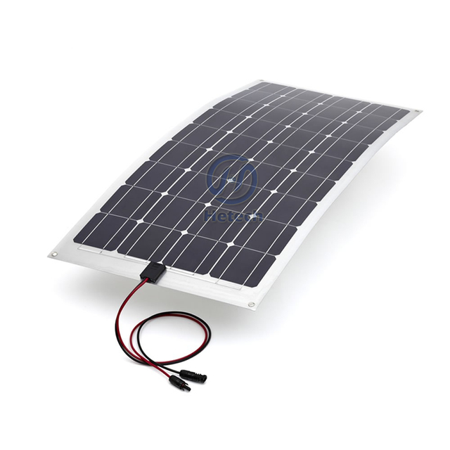 Flexible 100W Portable Solar Panel IP68 Waterproof 18V DC 15.7% Efficiency for RV Boat Carport Roof
