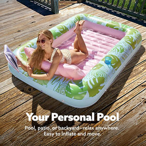 Piscina abbronzante gonfiabile pontone barca per adulti con cuscino, piscina gonfiabile lettino, crema solare vasca da bagno galleggiante lettino abbronzante - Product Image 3