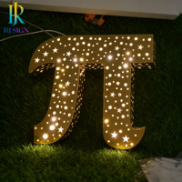 Enseigne LED 3D en acier 316 avec éclairage frontal, motif ciel étoilé, pour entreprises, salons de beauté, salons de manucure, gymnases et centres de fitness