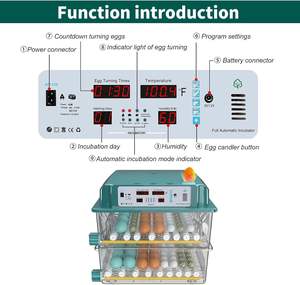 Neuer 120-Eier-Inkubator aus Edelstahl mit Digitalanzeige für Hühner, Wachteln und Gänse, 5 Brutmodi, Tagesanzeige, Eierprüfer, 98% Brutrate - Product Image 2