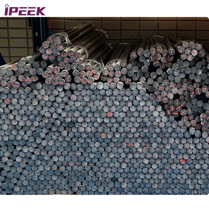 Ipeek Dia 15Mm X 1000Mm Hoogwaardige Technische Plastic 30% Koolstofvezel Gevulde Zwarte Kleurplaat Peek Staaf