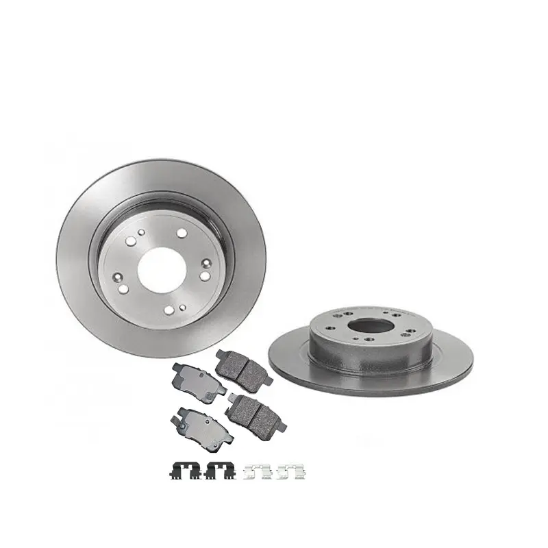 QYT10029 Rear Brake kit with Drilled Slotted disc Rotors and Ceramic disc Brake pads for 2009-10 Acura TSX 2008-10 Honda Accord