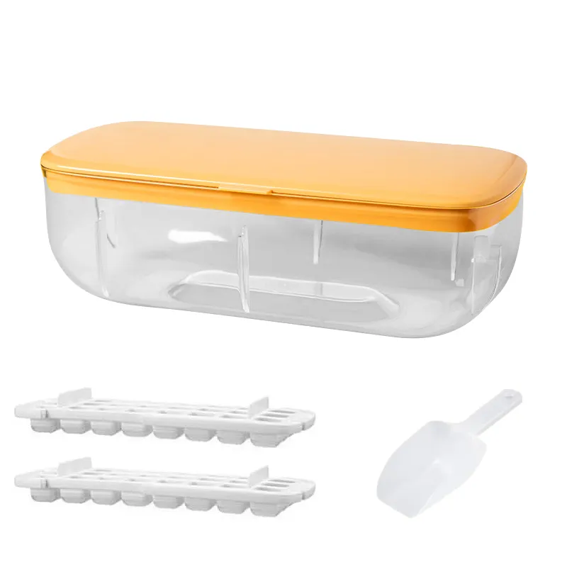 Bandeja de molde de hielo de silicona de grado alimenticio de doble capa creativa para el hogar y la cocina con caja transparente para labios