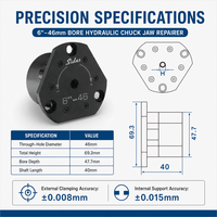 Outil de rectification de mâchoires souples pour tour CNC, 6 pouces, pour mâchoires de mandrin hydraulique magnétique pneumatique, alésage 46 mm, haute précision 0,008 mm