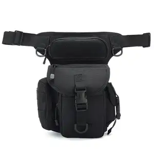 Multifunctional Tactical Outdoor Motorcycling Hiking Traveling Drop Leg Molle Waist Bag Pack Tool Pouch