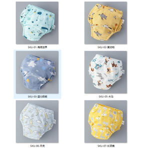 Pantalon <span class=keywords><strong>d</strong></span>'entraînement en gaze de coton respirant à 6 couches pour enfants couches lavables pour bébé pantalon de <span class=keywords><strong>couche</strong></span>-culotte <span class=keywords><strong>d</strong></span>'<span class=keywords><strong>apprentissage</strong></span> - Product Image 6