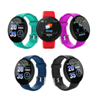 Montre Connectée D18 Suivi d'Activité Compatible Android & iOS avec Fréquence Cardiaque, Affichage Météo, Horloge Sportive, Podomètre et Bracelet en Caoutchouc