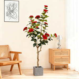Arbre artificiel de camélia Dream Castle, 100-200 cm, décoration d'intérieur, plante en pot - Product Image 3