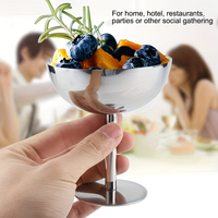 Bol à dessert rond en acier inoxydable, résistant à la rouille, durable, compatible lave-vaisselle, pour la maison et les fêtes