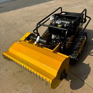 Robot cortacésped de Control remoto inalámbrico de 4 tiempos doméstico, cortador rotativo de orugas de rotación cero, cortacésped vinculado diésel - Product Image 5