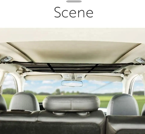 Red de Almacenamiento de Carga Interior, Organizador de Doble Capa, Bolsillo Ajustable para Techo de Coche - Product Image 2