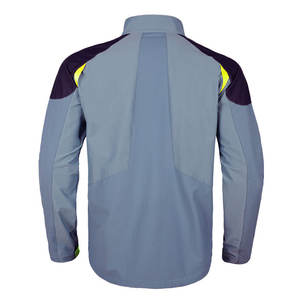 Nueva Chaqueta de Trabajo Cortavientos para Hombre Ke, Primavera 2023, Estilo Deportivo para Fábrica, Taller y Aire Libre, Cuello Alto, Azul con Ribete Amarillo - Product Image 3