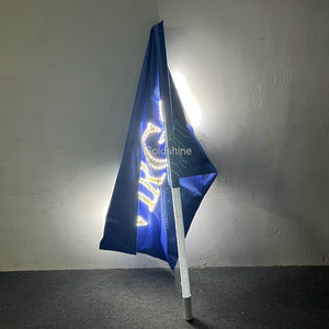 Drapeaux lumineux LED personnalisés en polyester à main pour la publicité commerciale, les discothèques, les fêtes, les drapeaux promotionnels LED - Product Image 5