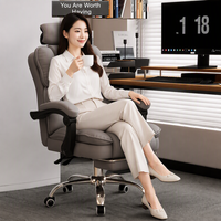 Chaise de bureau ergonomique pour le jeu, pivotante et inclinable, avec dossier haut en cuir PU, siège pivotant avec repose-pieds